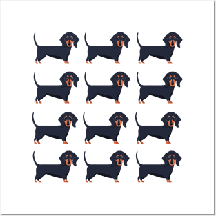 Dachshund dog breed cute pattern Posters and Art